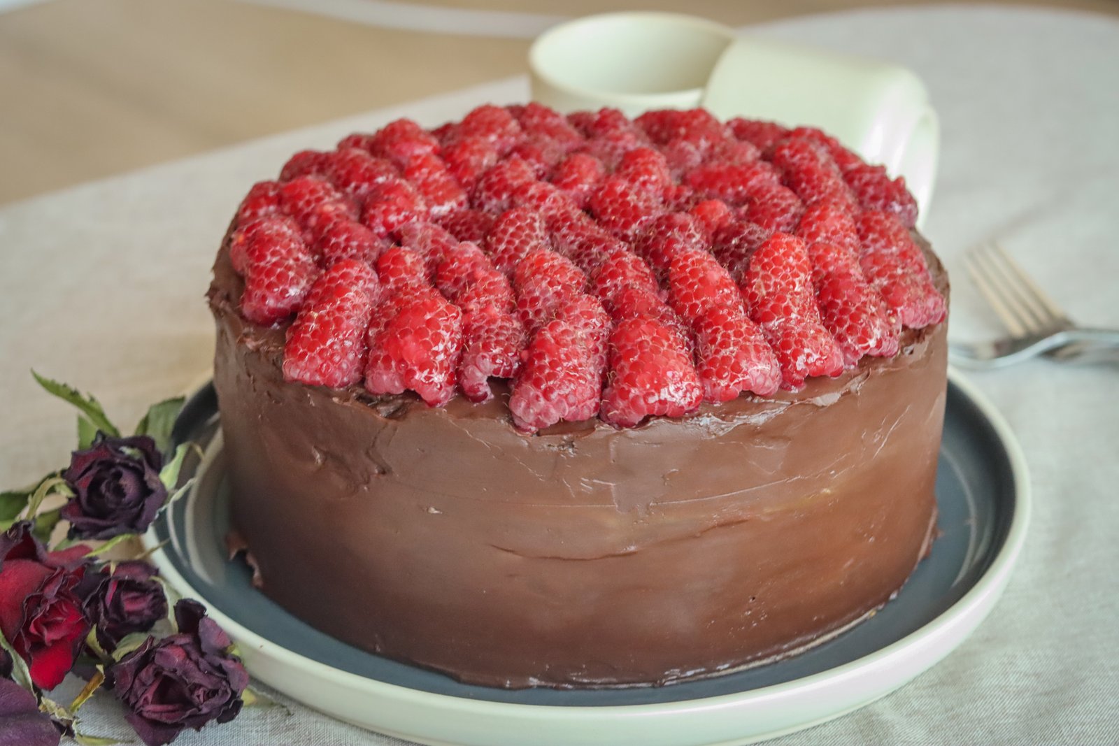 Chocolate raspberry cake by SweetSpot Cakes